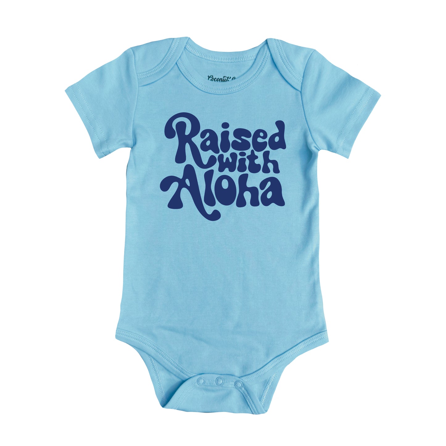 RAISED WITH ALOHA ONESIE