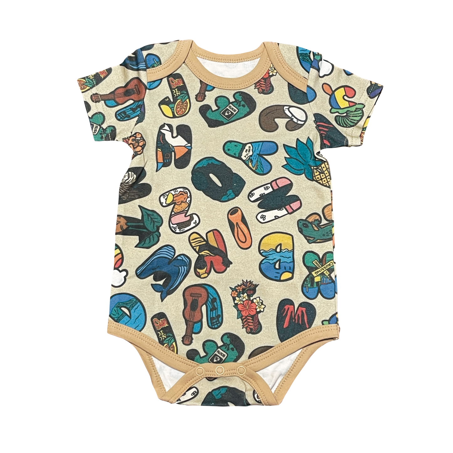 ALOHABETS BABY ONESIE