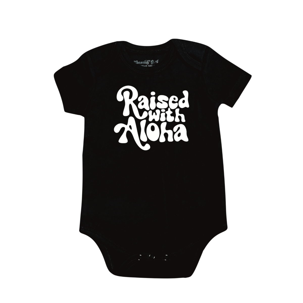 RAISED WITH ALOHA ONESIE