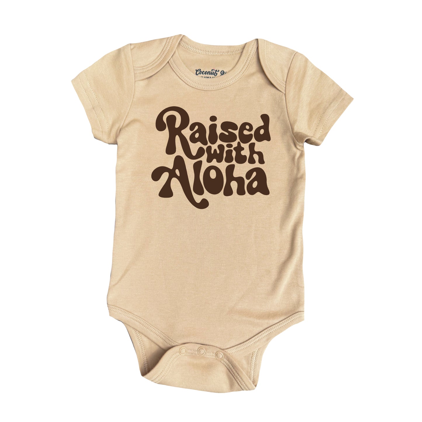 RAISED WITH ALOHA ONESIE